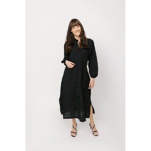 SMASH + TESS Black Cotton Sightseer Maxi Chic Chenille Dress XL
